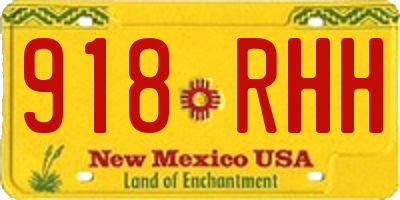 NM license plate 918RHH