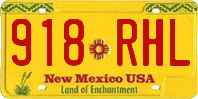 NM license plate 918RHL