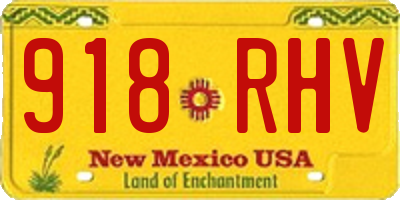 NM license plate 918RHV
