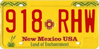 NM license plate 918RHW
