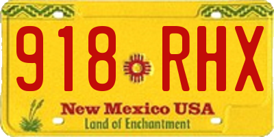 NM license plate 918RHX
