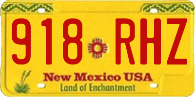 NM license plate 918RHZ