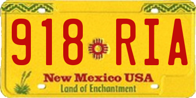 NM license plate 918RIA
