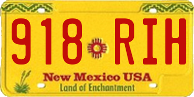 NM license plate 918RIH