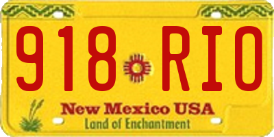 NM license plate 918RIO