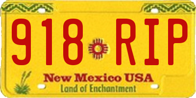 NM license plate 918RIP