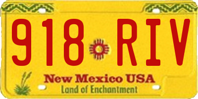 NM license plate 918RIV