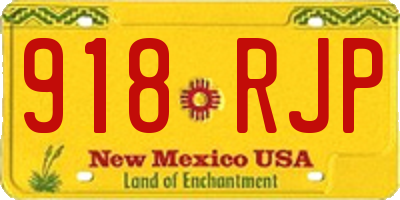 NM license plate 918RJP