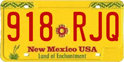 NM license plate 918RJQ
