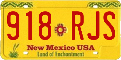 NM license plate 918RJS