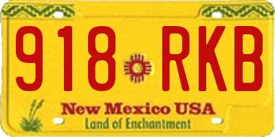 NM license plate 918RKB