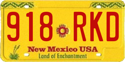NM license plate 918RKD