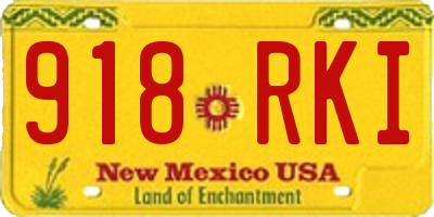 NM license plate 918RKI