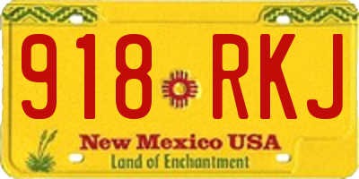 NM license plate 918RKJ