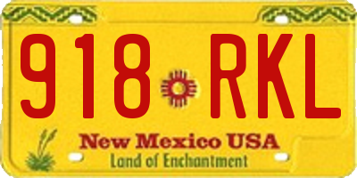 NM license plate 918RKL