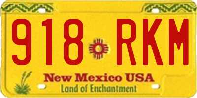 NM license plate 918RKM