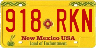 NM license plate 918RKN