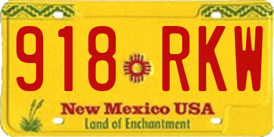 NM license plate 918RKW
