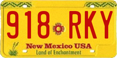 NM license plate 918RKY
