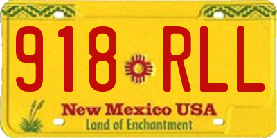 NM license plate 918RLL