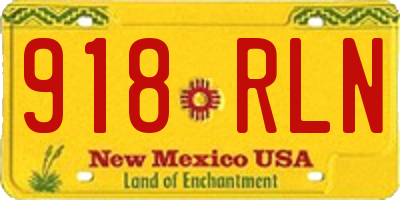 NM license plate 918RLN