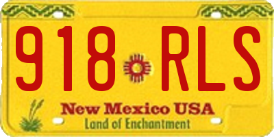 NM license plate 918RLS