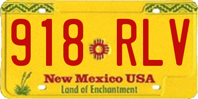 NM license plate 918RLV