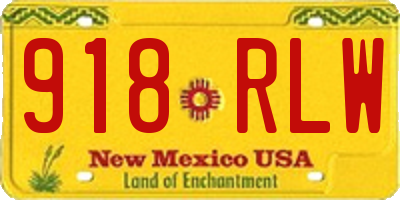 NM license plate 918RLW