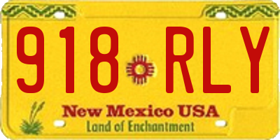 NM license plate 918RLY