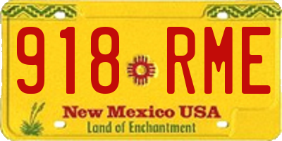 NM license plate 918RME