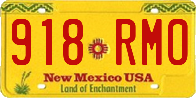 NM license plate 918RMO