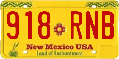 NM license plate 918RNB