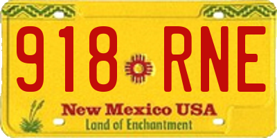NM license plate 918RNE