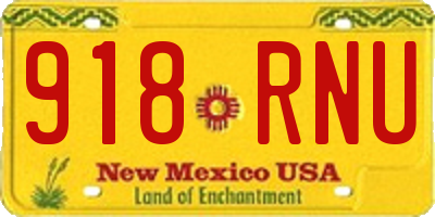 NM license plate 918RNU