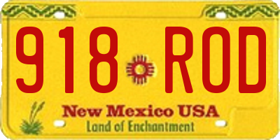 NM license plate 918ROD
