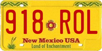 NM license plate 918ROL