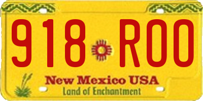 NM license plate 918ROO