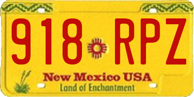NM license plate 918RPZ