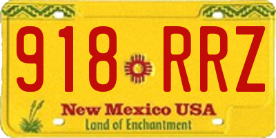 NM license plate 918RRZ