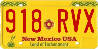NM license plate 918RVX