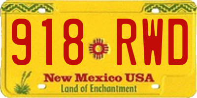 NM license plate 918RWD
