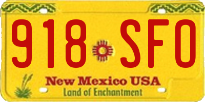 NM license plate 918SFO