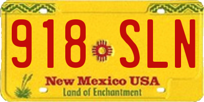 NM license plate 918SLN