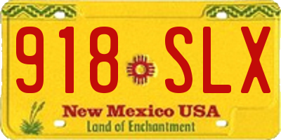 NM license plate 918SLX