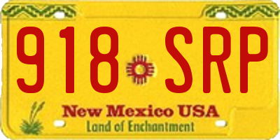 NM license plate 918SRP