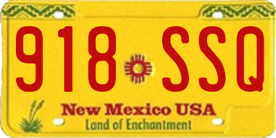 NM license plate 918SSQ