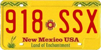 NM license plate 918SSX