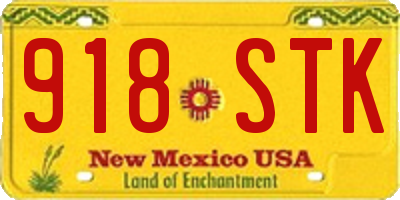 NM license plate 918STK