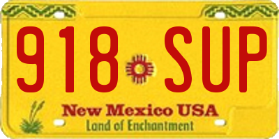 NM license plate 918SUP