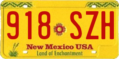 NM license plate 918SZH